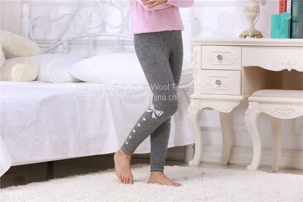 Hot Popular Jacquard Lovely Cartoon Bow Children Girl Gray Color Cotton Comfortable Sports Footless Tights photo-3