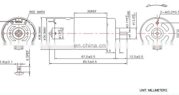 3/5 Slots Armature RS-590/595 24v dc Electric Motor photo-5