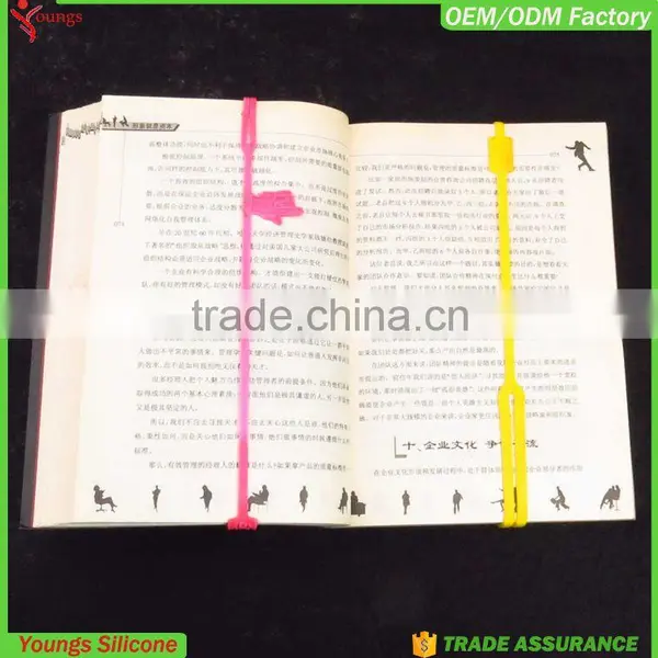 2015 New Style High Elasticity Silicone Band Bookmark for Wrapping Book Quality Choice photo-3
