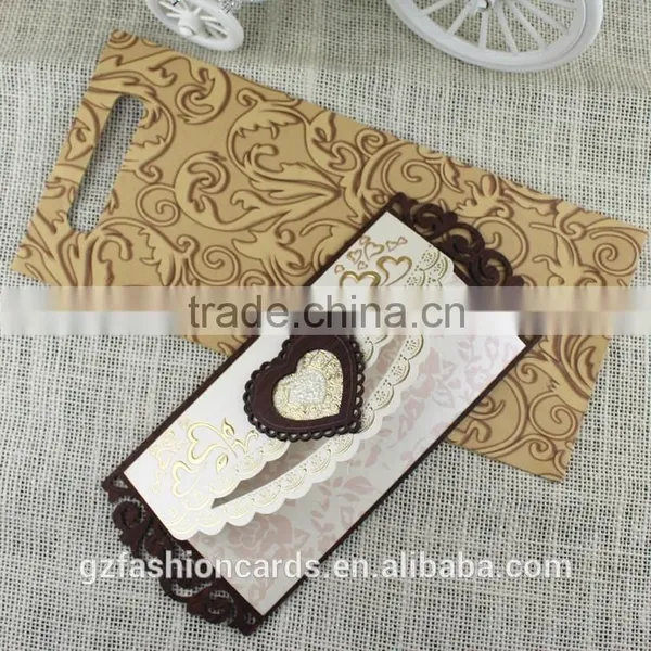 Wooden Laser Cut With Heart High Quality Ideal Products Wedding Cards photo-2