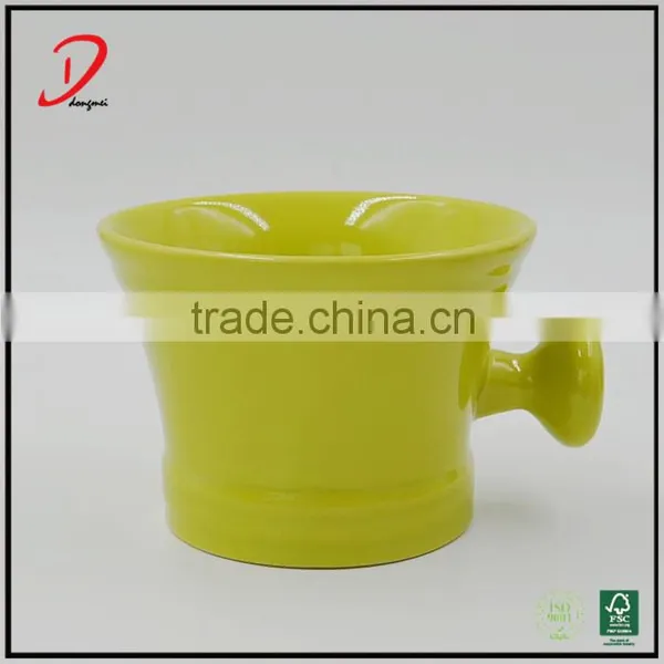 Colorful Ceramic Shaving Soap Bowl With Handle photo-4