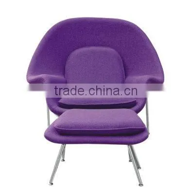 Waiting Room Comfort Design Lounge Womb Chair and Ottoman photo-4