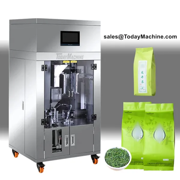 Automatic Tea Leaf Rice Coffee Salt Sugar Peaunt Granule Vacuum Premade Pouch Filling Packing Machine photo-5