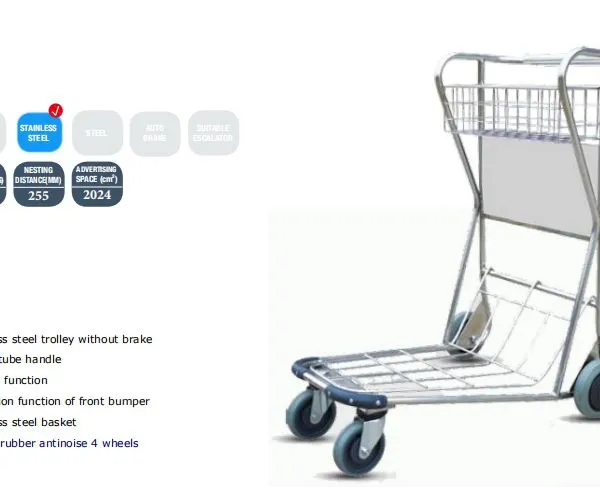 Airport Trolley Airport Trolley Aluminum Airport Luggage Trolley photo-4
