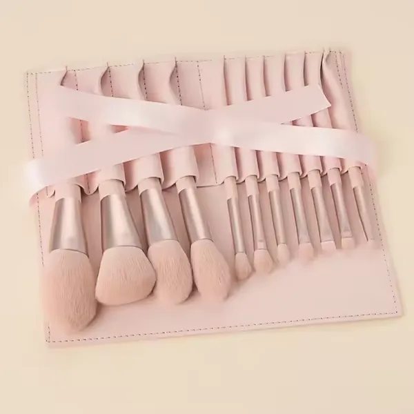 11pcs Foundation Buffing Makeup Brush Set Vegan Professional Private Label Pink Makeup Brushes Cosmetics Tools Cheap Brush Set photo-3