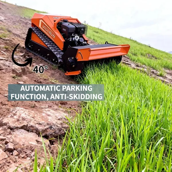 MTSK800 Crawler Rubber Track Remote Operated Flail Blades Efficient Lawn Grass Clearing Mulcher photo-4