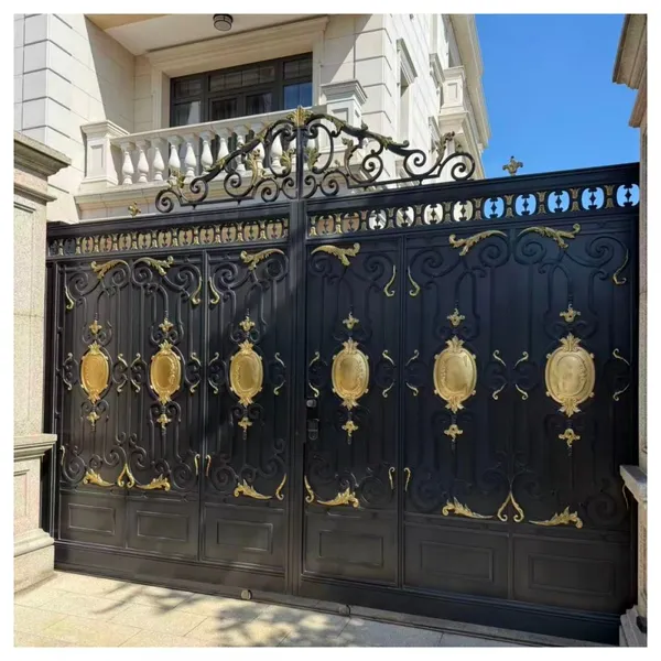 China Sliding Gate Wrought Iron Gates Aluminum Gate Design For Home photo-5
