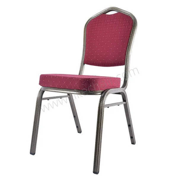 China Factory Cheap Fabric Upholstered Seat and Metal Frame Hotel Banquet Chair Banquet Chair for Sale photo-3