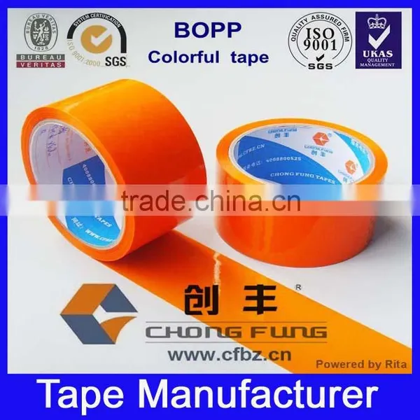 BOPP Orange Colored Adhesive Packing Tape for Gift Packaging photo-2