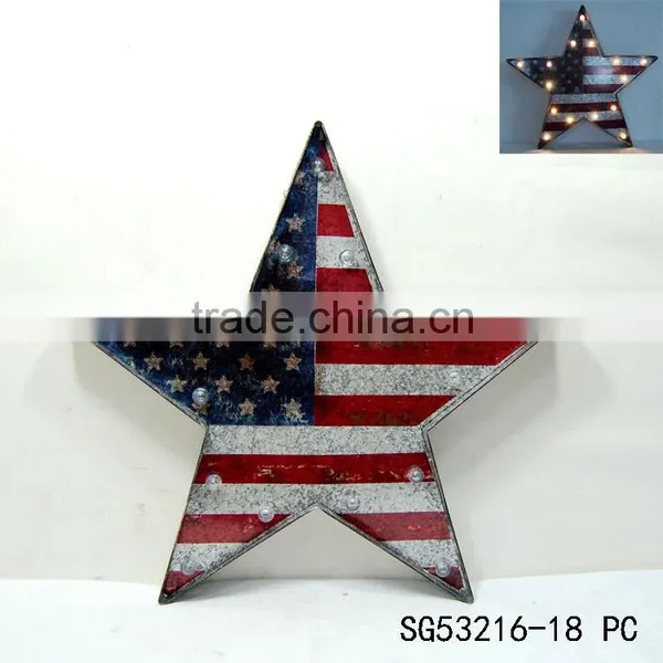 Home Wall Craft Lighted US Flag Wall Art