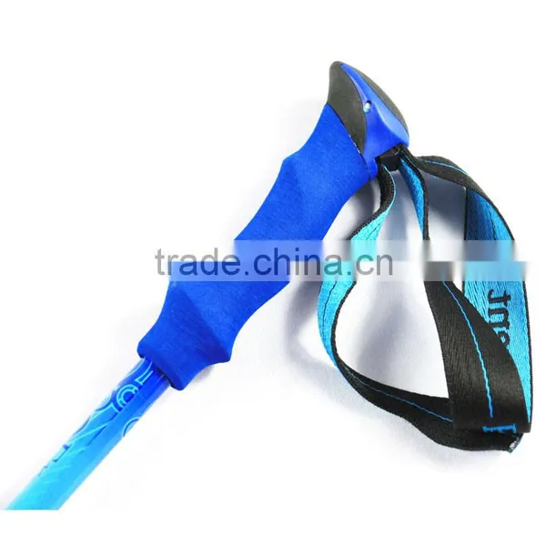 EVA Handle Three Sections Retractable External Lock Aluminum 7075 Trekking Pole Walking Stick Supplier's Choice photo-4