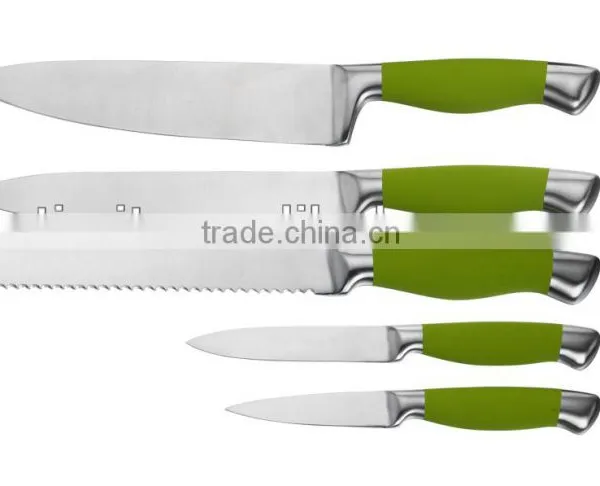430 S/S +COLOR PAINT HANDLE 6PCS KITCHEN KNIFE SET photo-2