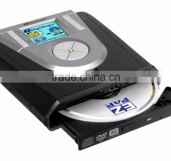 Portable Photo / Video / Music Backup DVD Burner With Viewer