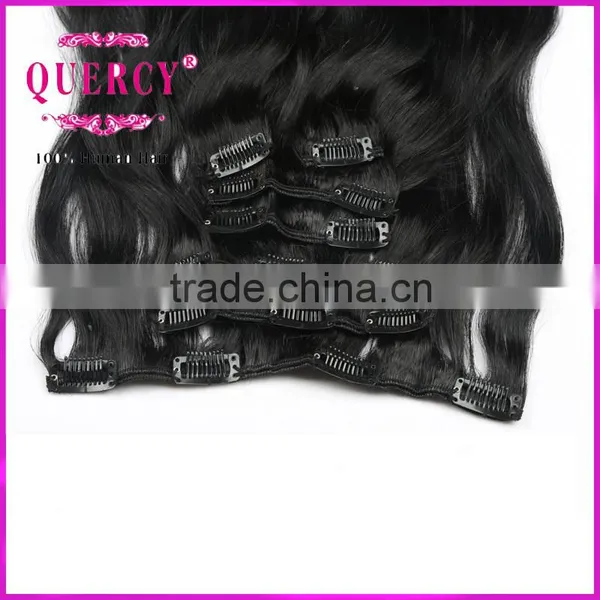 Unprocessed Virgin Remy Brazilian Human Hair Double Drawn Thick Ends Clip In Hair photo-3