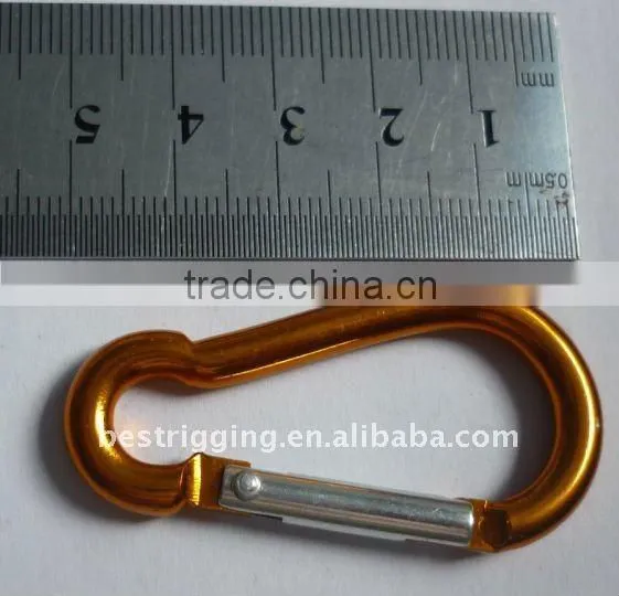 Hot Sale Gold Color Aluminum Snap Hook Carbine Type Made in China Professional Manufacturer Rigging Hardware photo-2