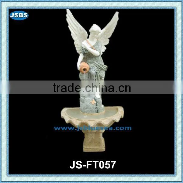 White Stone Angel Water Fountain Outdoor photo-2