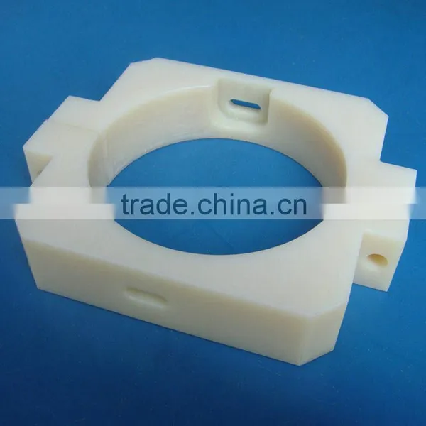 Engineering Plastic Cnc Milling Machining Custom Pa66 Square Hole Bushing photo-2