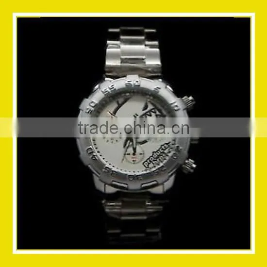 2016 Hot Sell Products Bros Mr Shark Unsiex Waterproof Metal Band Wrist Silver Watch