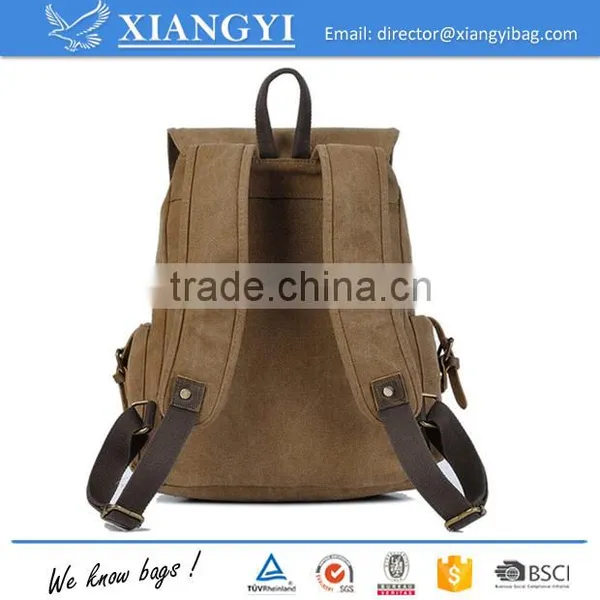 Unisex Leisure Simple Pure Color Canvas Computer Bag Backpack School Backpack Shipping Backpack New Design in 2016 photo-3
