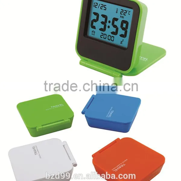 Fancy Colorful Advertising Desk Mini Low Light Alarm Clock With Thermometer Alarm Snooze /Electronic Items Manufacturer photo-3