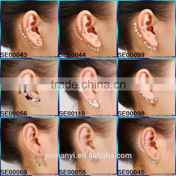 Hot Selling High Quality Five Workmanship Popular Cheap Opals Alloy Ear Cuff photo-4