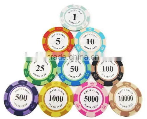 Plastic Pocker Chips 13.5g Clay Customize Sticker Poker Chip Casino Chip photo-3