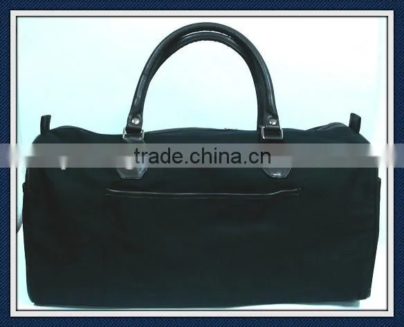 Canvas Weekend Bag Duffel Bag With pu Leather Trim