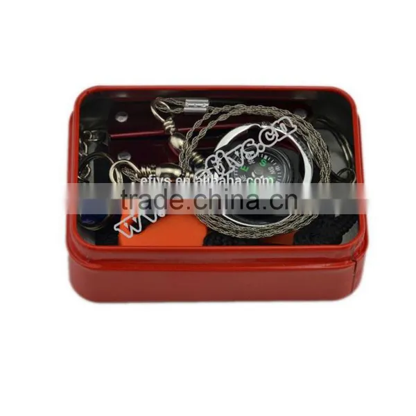 2016 Portable SOS Camping Survival Kits Self Help Emergency Gear Tool Box Set Wholesale Hot photo-3