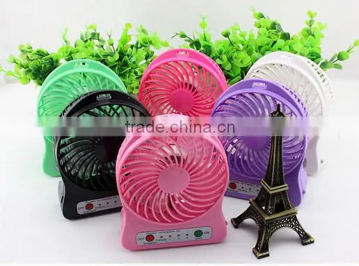 Mini Polychrome Rechargeable Portable Usb Desk Cooling Fans