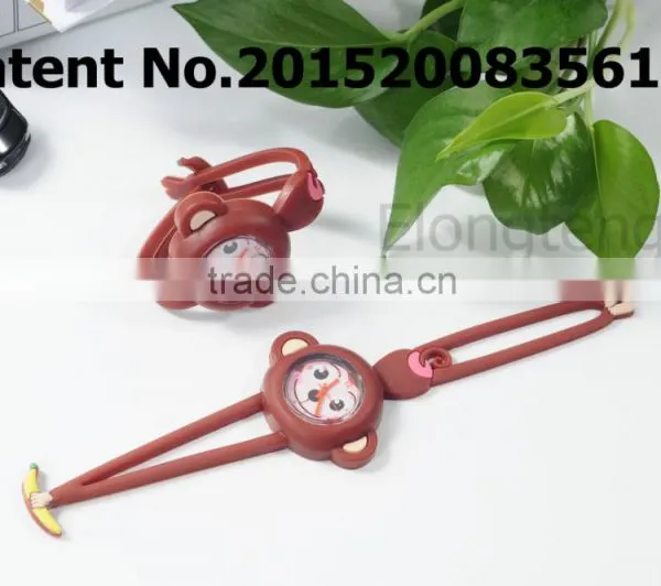 Newest Custom Silicone Monkey Kids Wristwatches With CE photo-2