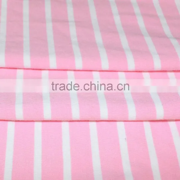Women's Clothing High Quality t Shirt 95 Cotton 5 Spandex Stripe Fabric photo-3