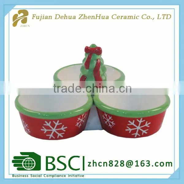 Ceramic Small Christmas Independent Candy Plate photo-4