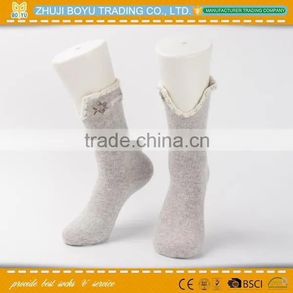 BY-161201 Angora Material Ladies Angora Socsk Casual Socks for Winter With Striped Pattern Quality Choice photo-6