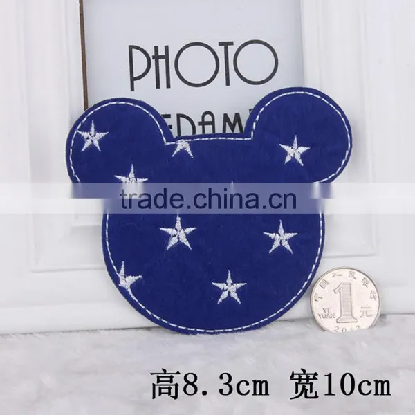 Mouse Shape Embroidered Star Patches For Bags,Custom Patches photo-2