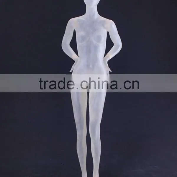 Abstract Plastic Female Mannequin, Transparent Sitting Mannequin photo-3