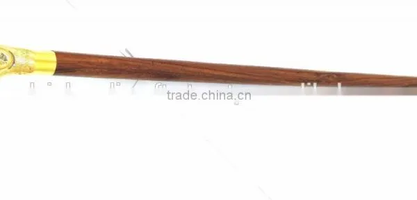 Beautiful Brass Dog Handle Walking Stick/Antique Golden Finishing Handle Walking Stick/Brown Wood Walking Stick Wk1125 photo-4