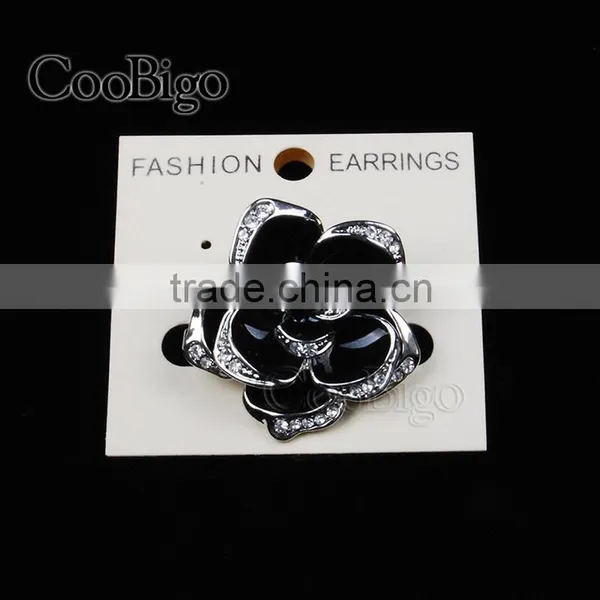 Fashion Jewelry Black Flower Rhinestone Brooches Pin Women Gift Dresses Hijab Scarf Apparel Accessories photo-2