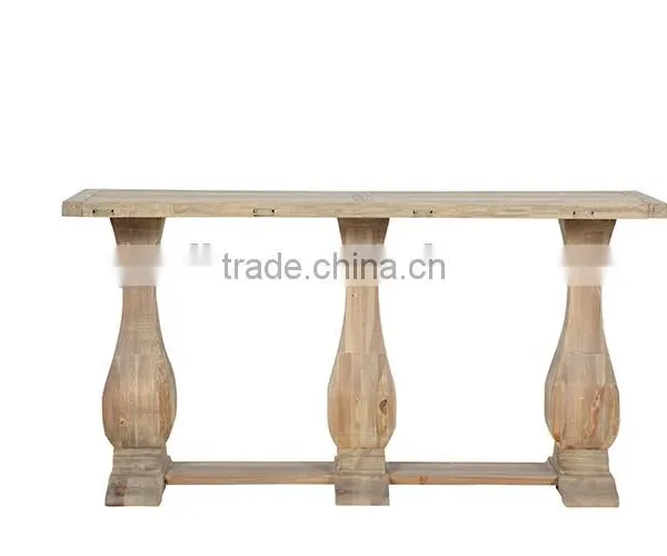 Vintage Recycled Wood Plank Concole Table photo-2