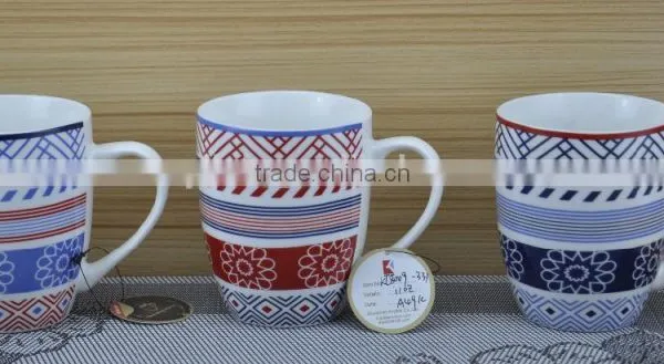 11OZ Colorful Flower Design Full Decal Print Coffee Cups, Shiny Surface New Bone China Mug, KL8009-329 photo-3