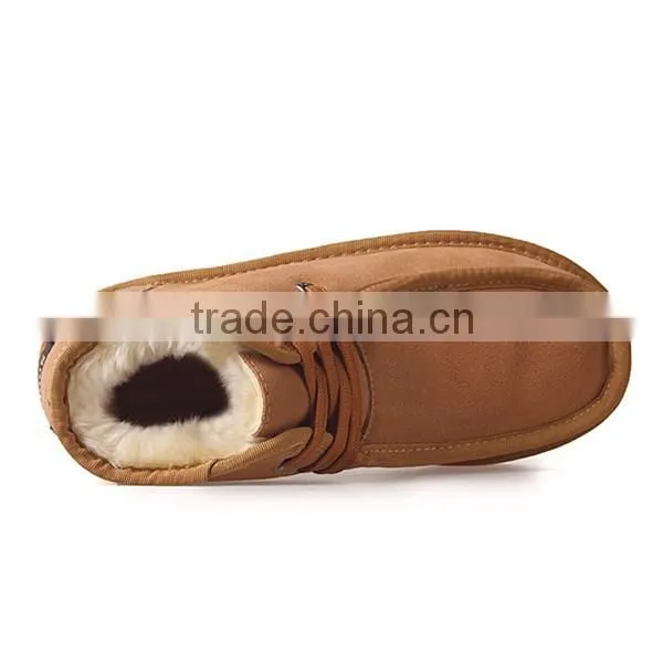 Soft Leather Warm Fur Linined Men European Style Snow Boots photo-2