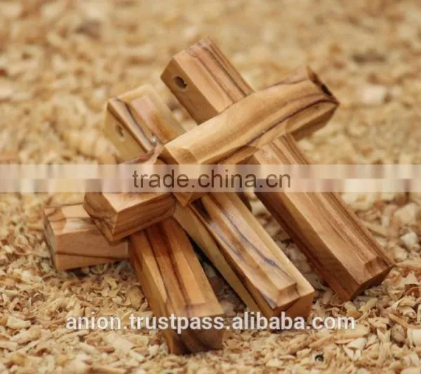 Olive Wood Small Carved Cross photo-3