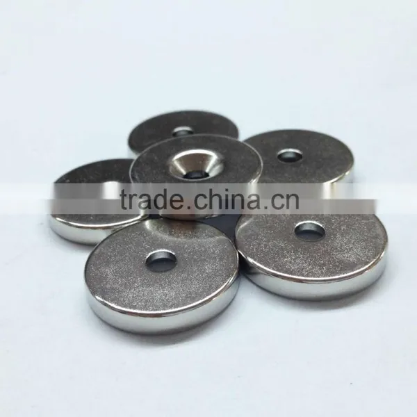 N35 Disc Block Ndfeb Magnet With Hole photo-3