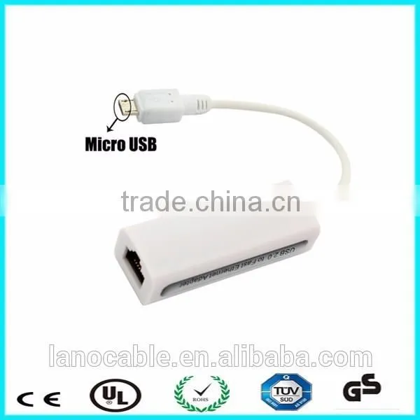 FCC Certified Micro Usb to Rj45 Ethernet Adapter photo-3