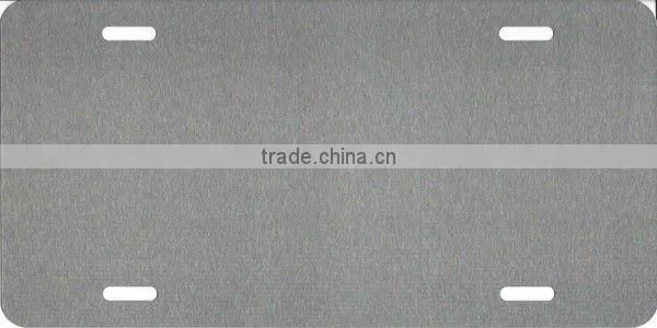 Brushed Chrome Dye Sublimation Aluminum License Plate Blanks-Quantity Discounts Given