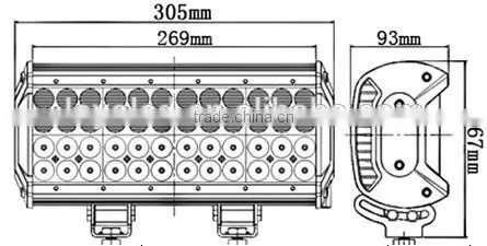12" 12 Inch 144W Led Light Bar,offroad Light Bar Quad Row,4 Row Giant Light Bar photo-2