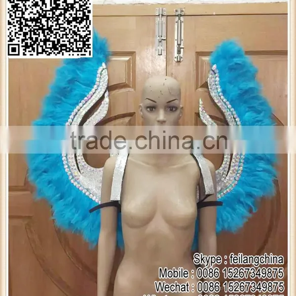 Wholesale Colors Samba Carnival Dress Up Cheap Costume Feather Angle Wings photo-2