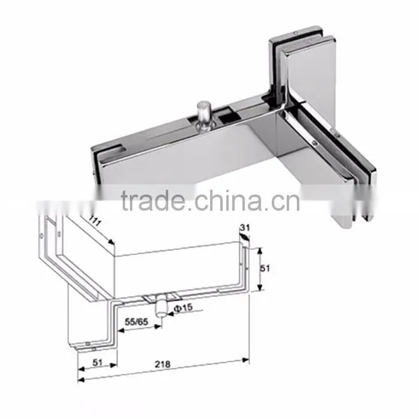 Barn Door Hardware Stainless Steel Shower Glass Clamp Accessories photo-2