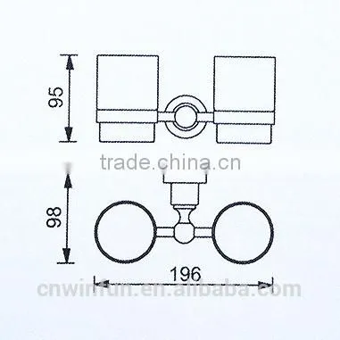 Double Solid Brass Antique Bronze Tumbler Holder,Bathroom Hardware Product,Bathroom Accessories photo-2