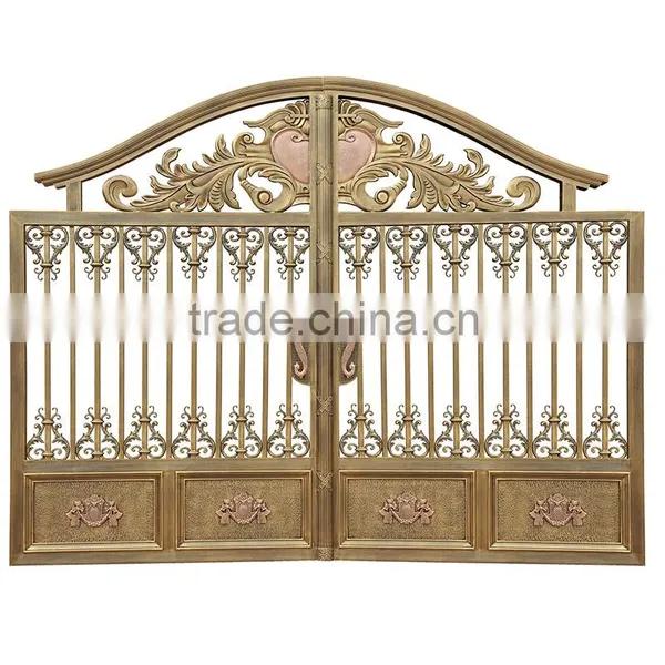 2015 Decorative Remote Control Luxury Wrought Iron Gates Garden Gate photo-4