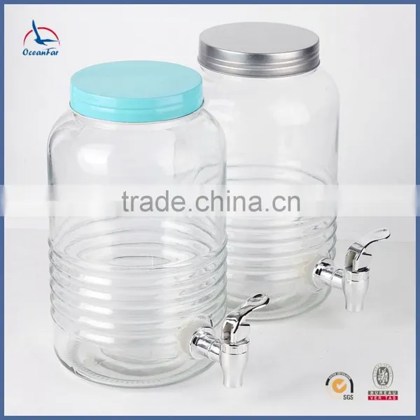 3.5L Glass Beverage Jar Sealing Glass Water Dispenser With Water Faucet photo-2